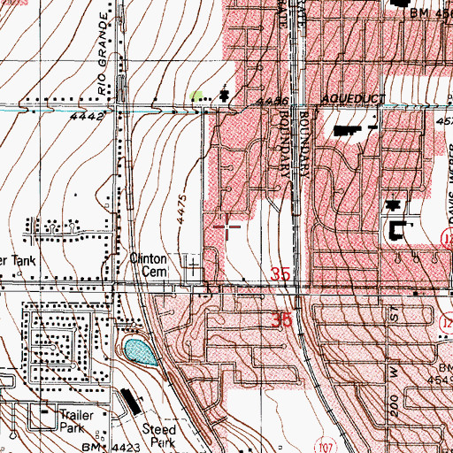 Topographic Map of Sunrise Park, UT