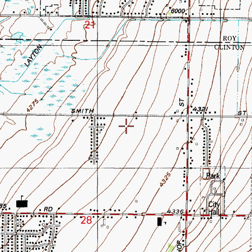 Topographic Map of Tubbs, UT