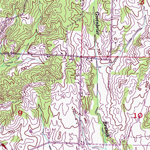 Topographic Map of Elting School (historical), AL