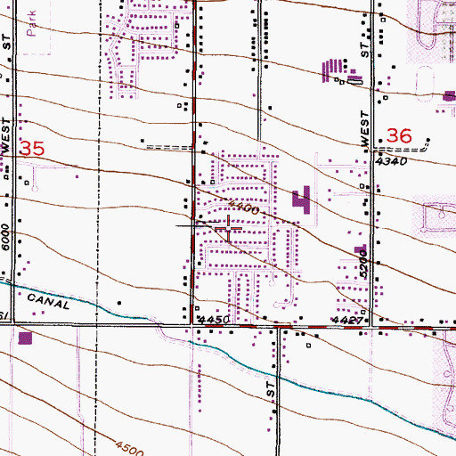 Topographic Map of Amanda Acres, UT