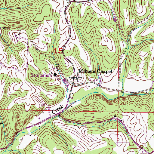 Topographic Map of Emaline Stutts Cemetery, AL