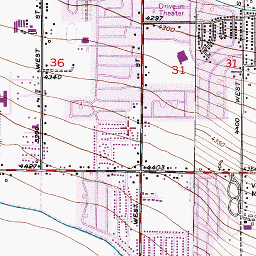 Topographic Map of B and B Estates, UT
