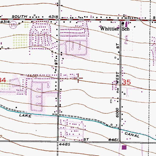 Topographic Map of Bailey Meadows, UT