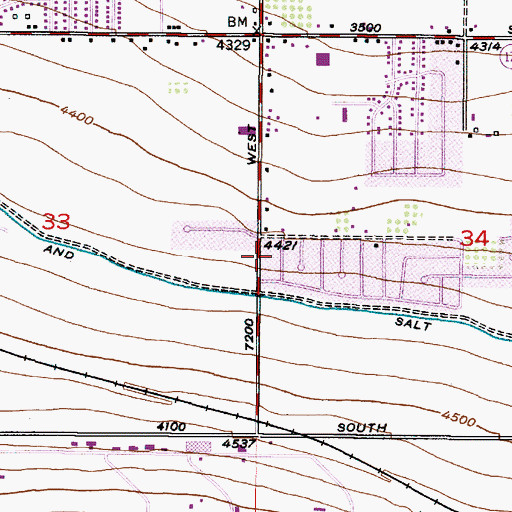 Topographic Map of Bonneville Ridge, UT