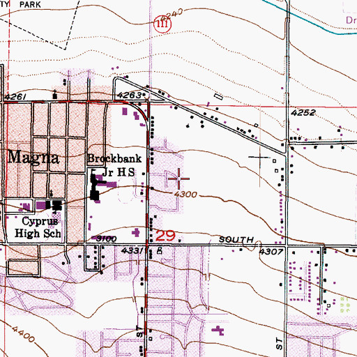 Topographic Map of Breeze Estates, UT
