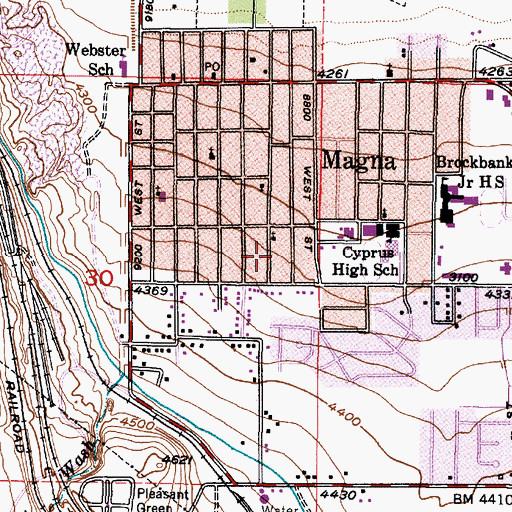 Topographic Map of Burkes Addition, UT