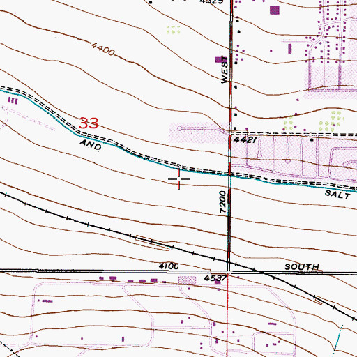 Topographic Map of Canyon West, UT