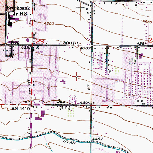 Topographic Map of Catalina Estates, UT