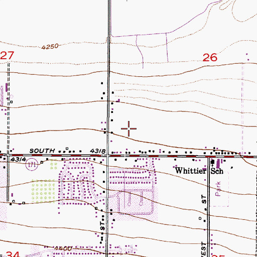 Topographic Map of Chantilly, UT
