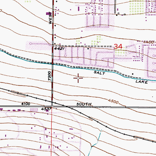 Topographic Map of Chaparral Estates, UT