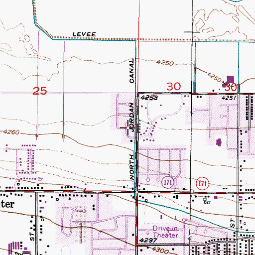 Topographic Map of Chris Acres, UT
