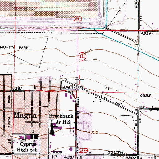 Topographic Map of Cockerills Addition, UT