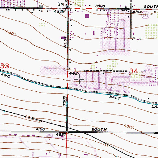 Topographic Map of Copper Hill Heights Nine and Ten, UT