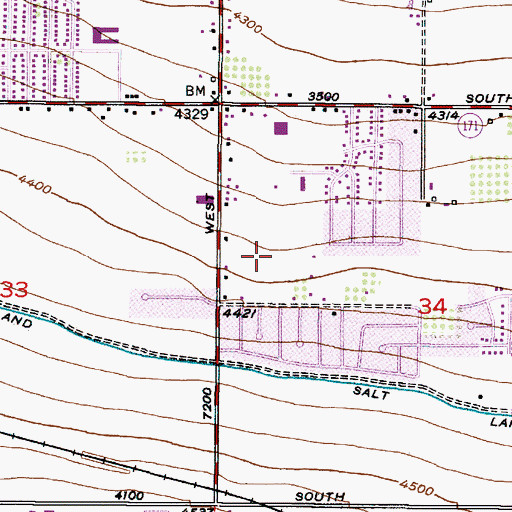 Topographic Map of Copper Hill Heights Twelve, UT
