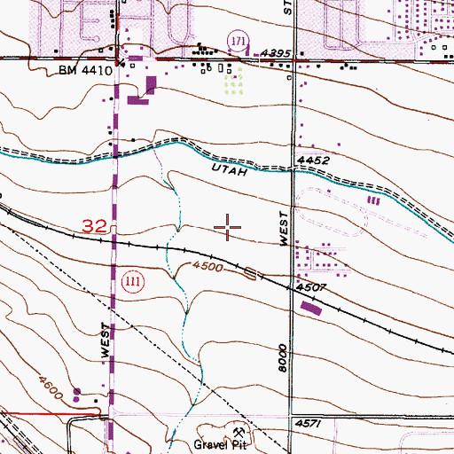 Topographic Map of Country Creek Estates One and Two, UT