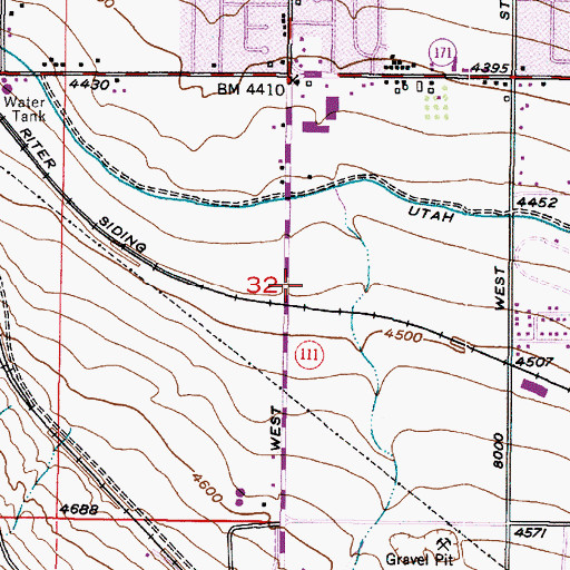 Topographic Map of Country Creek Estates Five, UT