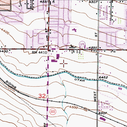 Topographic Map of Country West, UT