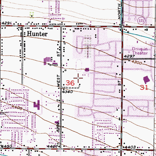 Topographic Map of Day Park, UT