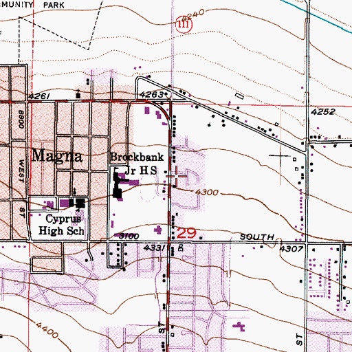 Topographic Map of Den-Mar, UT
