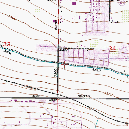 Topographic Map of Eggli Acres, UT