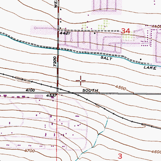 Topographic Map of Falconcrest, UT