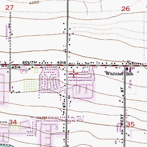 Topographic Map of Family Estates, UT