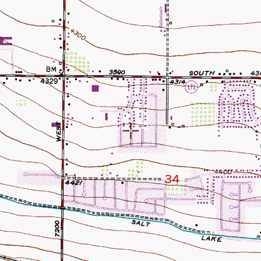 Topographic Map of Glen Heather, UT