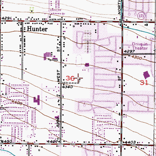 Topographic Map of Haslam Estates, UT