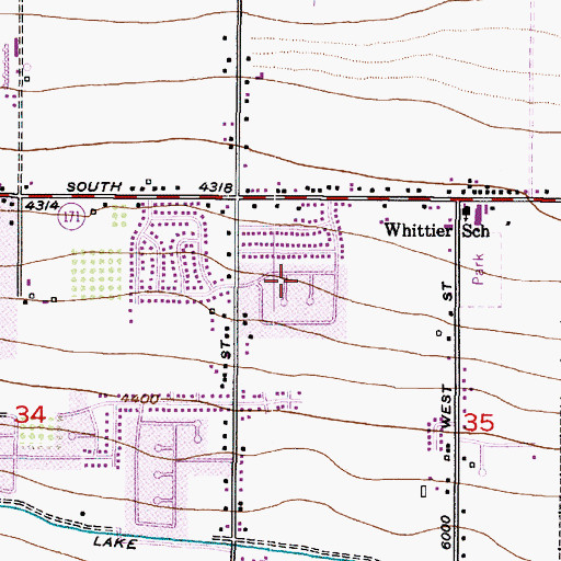 Topographic Map of Higate Hamlet, UT