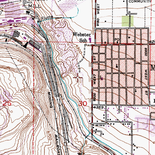 Topographic Map of Highland Park Magna, UT