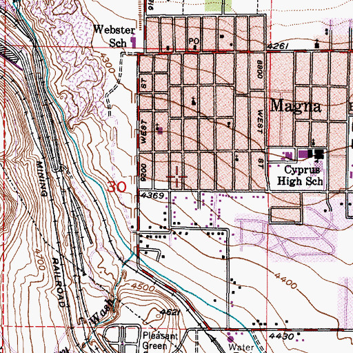 Topographic Map of Highland, UT