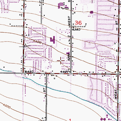 Topographic Map of Hunter Heights, UT