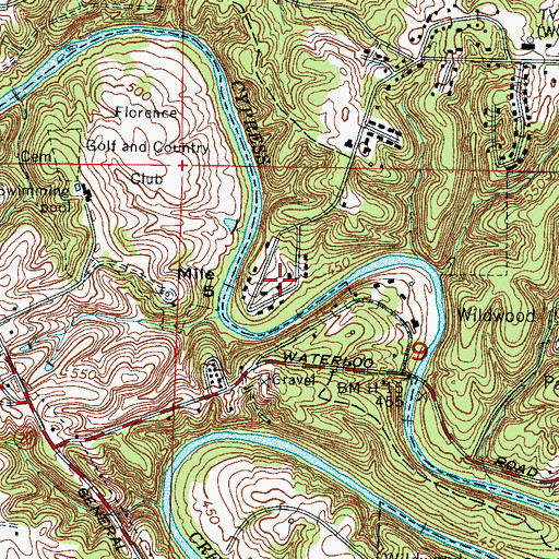 Topographic Map of Fairview, AL