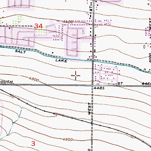 Topographic Map of King Valley, UT
