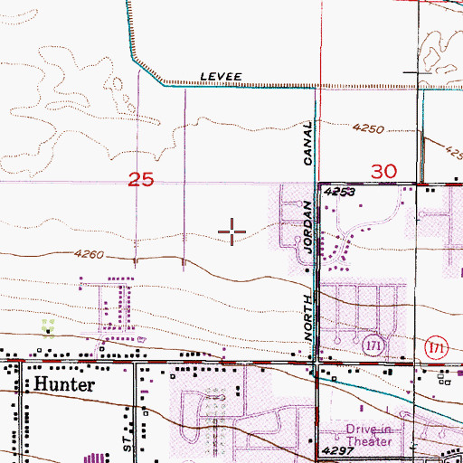 Topographic Map of Lakato Estates, UT