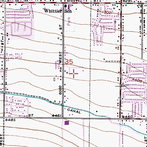 Topographic Map of Larsen Estates, UT