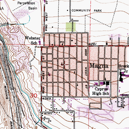 Topographic Map of Magna Addition, UT