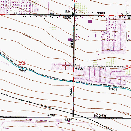 Topographic Map of Majestic Acres, UT