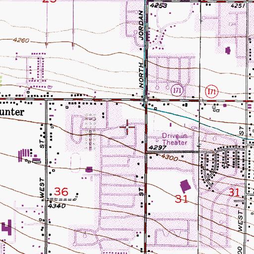 Topographic Map of Mallard, UT