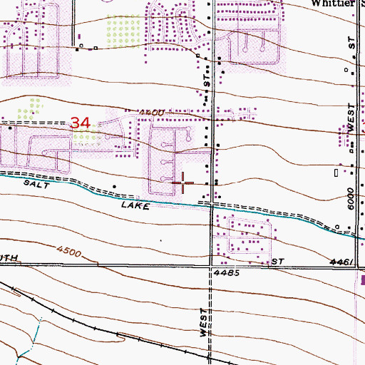 Topographic Map of Martin Village, UT