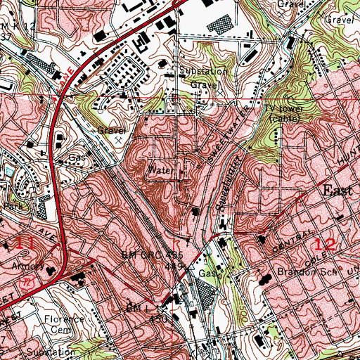 Topographic Map of Faith Tabernacle Church of God, AL