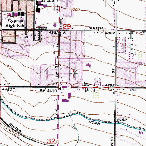 Topographic Map of Oquirlane, UT