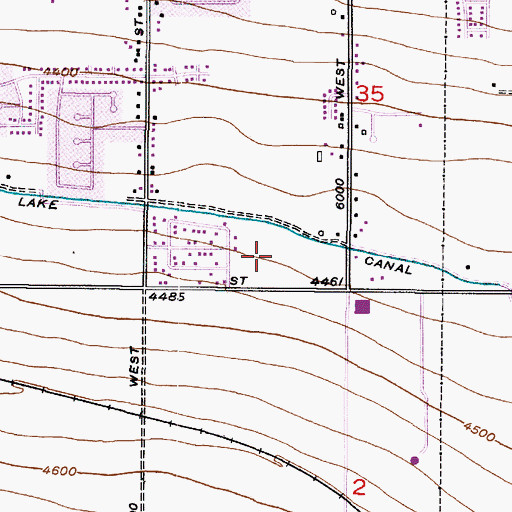 Topographic Map of Powderwood Estates, UT