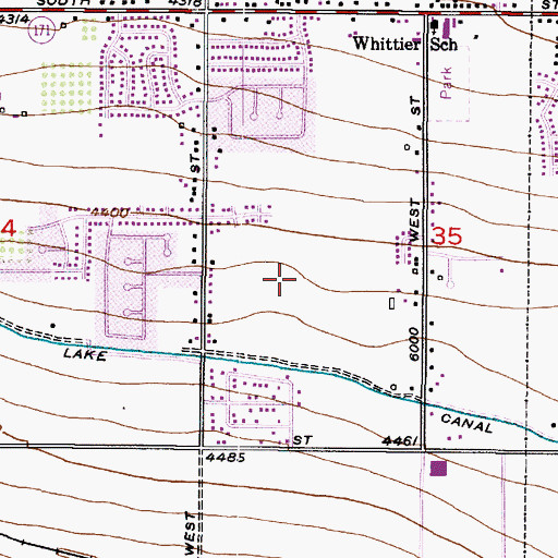 Topographic Map of Revella Park, UT