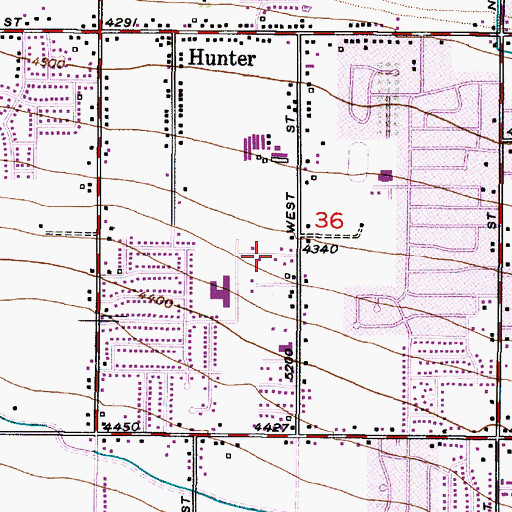 Topographic Map of Rushton Acres, UT