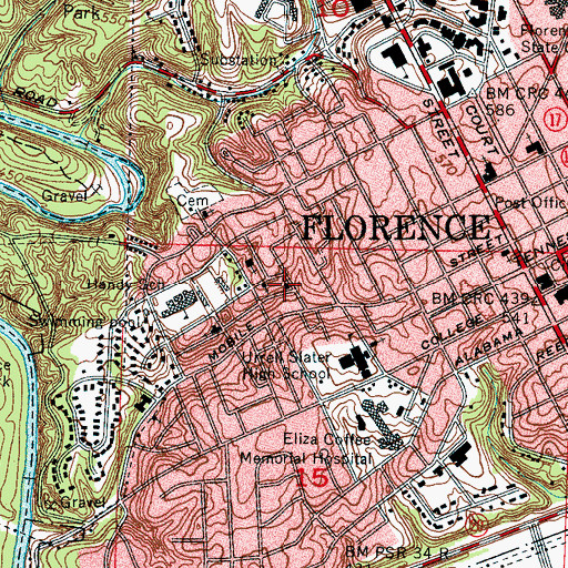 Topographic Map of Faith Temple Church of God, AL