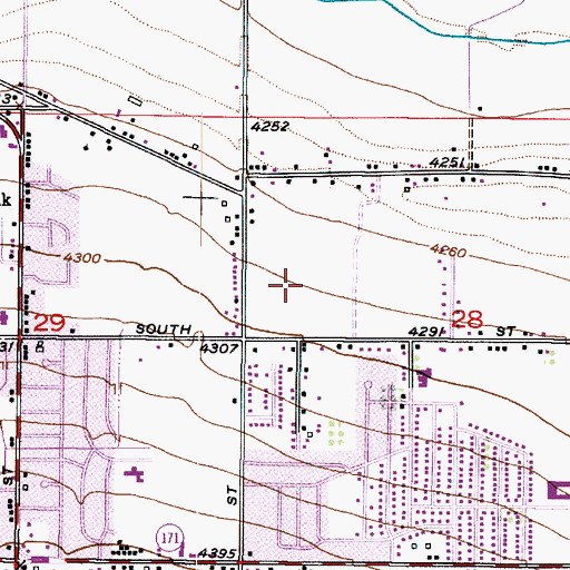 Topographic Map of Shadow Run Estates, UT