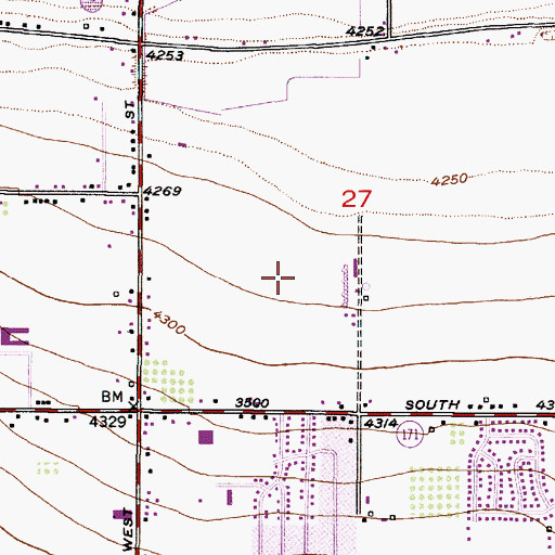 Topographic Map of Sharal Park, UT