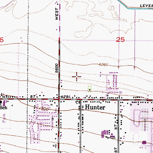 Topographic Map of Silver Meadows, UT