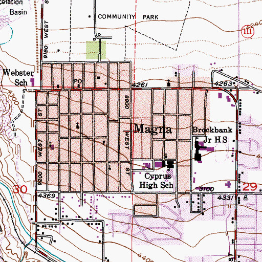 Topographic Map of Spencers Annex, UT